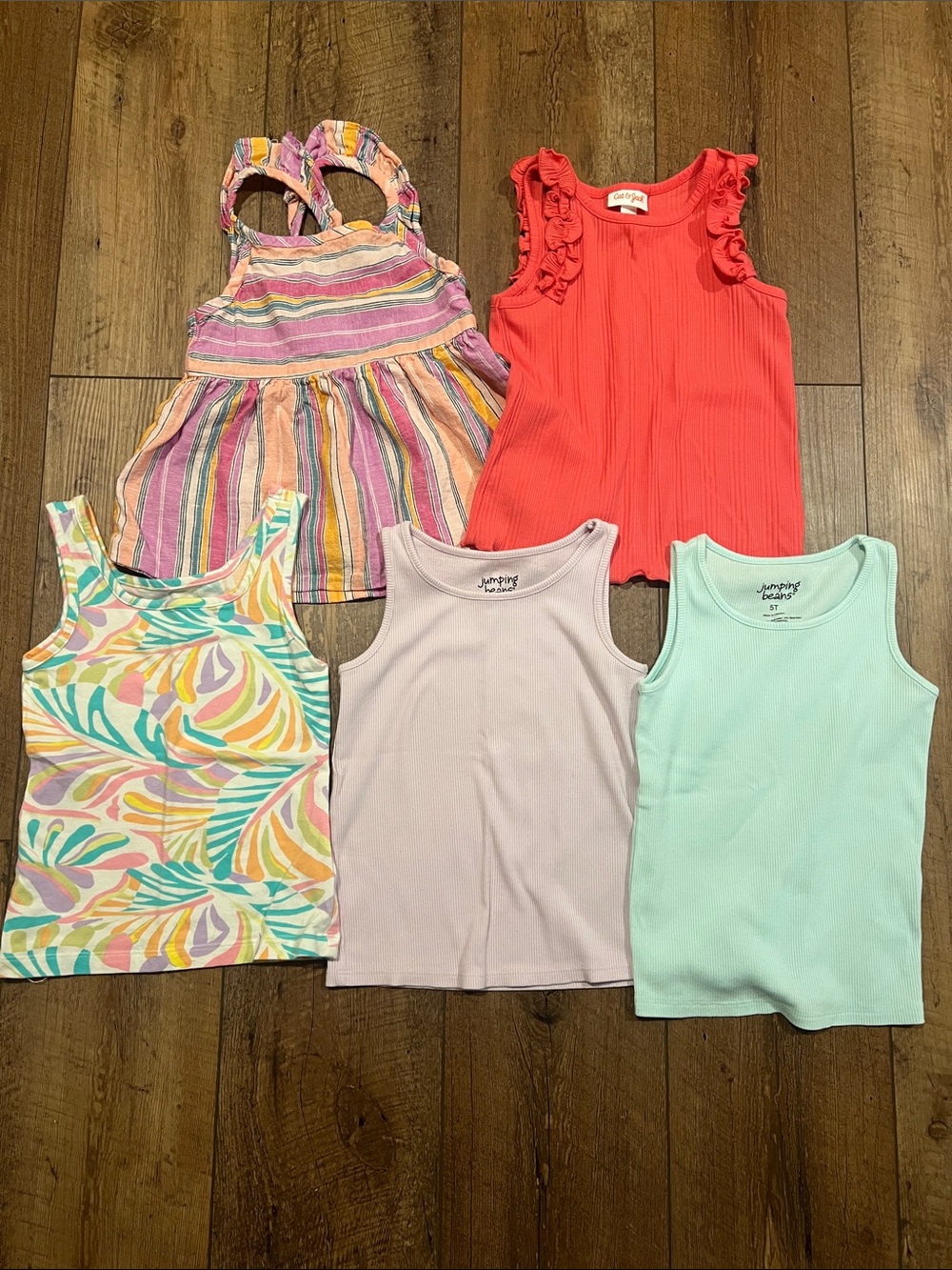 Toddler Girl Tank Top Bundle, 5T